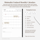 Undated Portrait Digital Planner