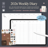 2026 Minimalist Weekly Diary