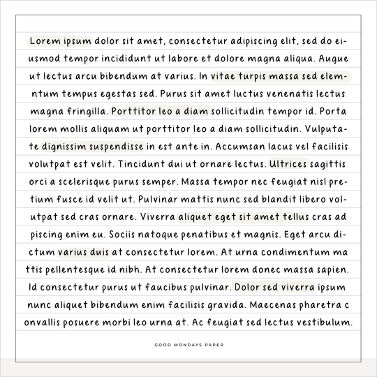 Good Mondays Handwritten Font Good Mondays Paper