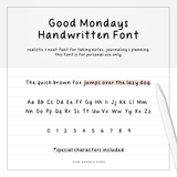 Good Mondays Handwritten Font