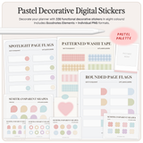 Pastel Deco Digital Stickers