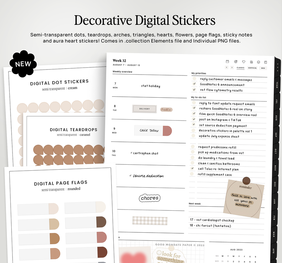 Decorative Digital Stickers [Palette Vol. 1]