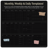 Dark Mode Landscape Weekly Dashboard Planner