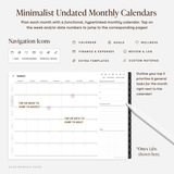 Undated Landscape Digital Planner