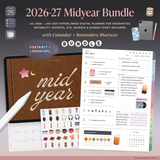 2026-27 Midyear Digital Planner Bundle