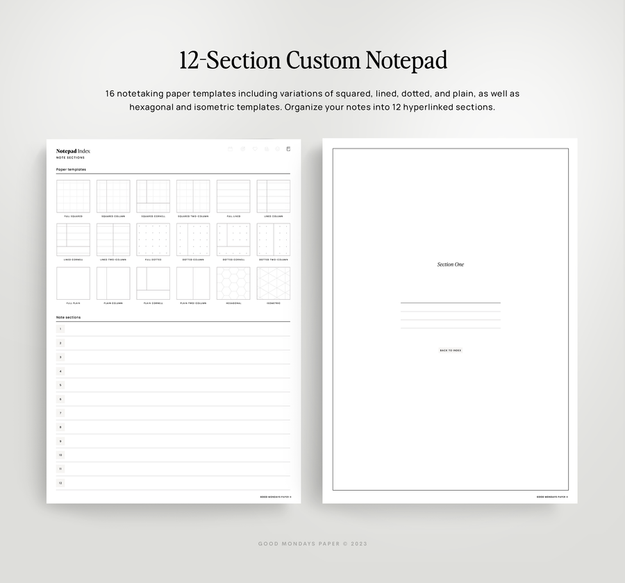 2023-24 Midyear Portrait Digital Planner