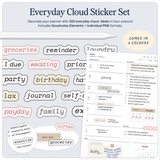 Everyday Cloud Digital Stickers