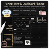 Dark Mode Portrait Weekly Dashboard Planner