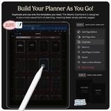 Dark Mode Portrait Weekly Dashboard Planner