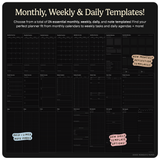 Dark Mode Portrait Weekly Dashboard Planner