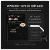 Dark Mode Portrait Weekly Dashboard Planner