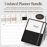 Undated Digital Planner Bundle