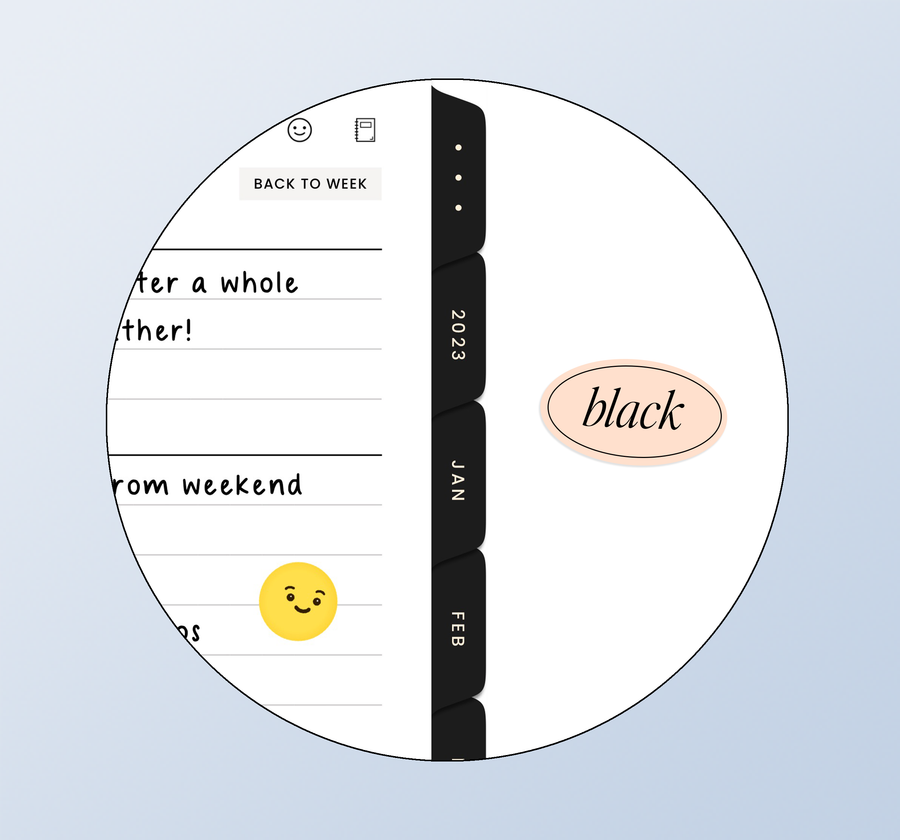 2023 Portrait Digital Planner - Black