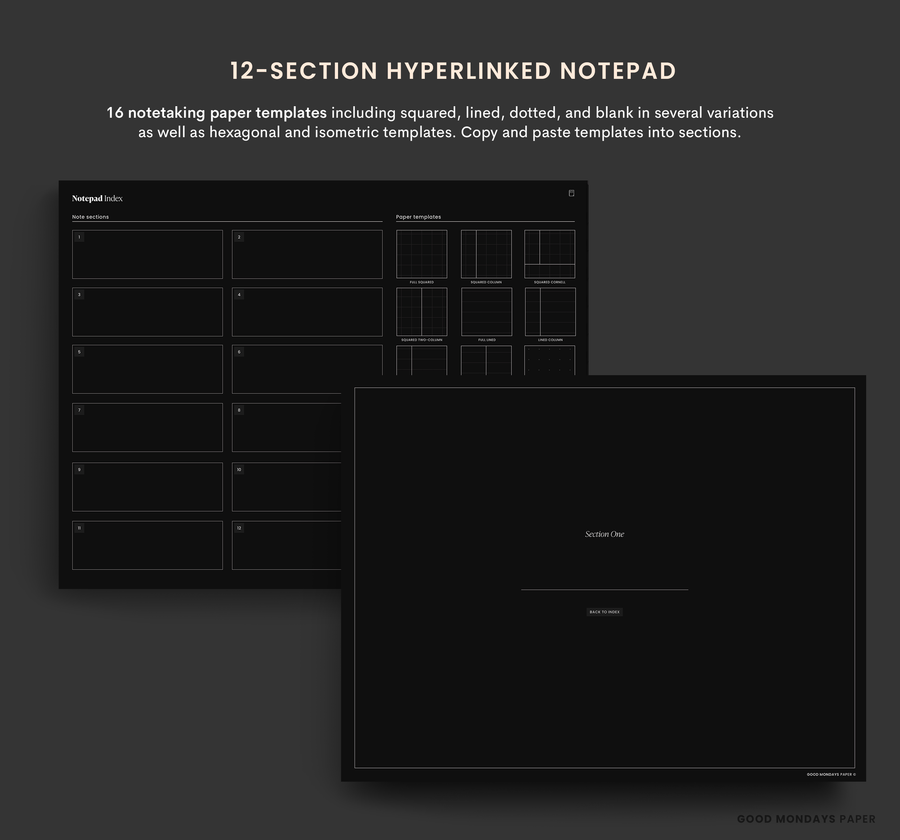 2023 Landscape Digital Planner - Dark Mode