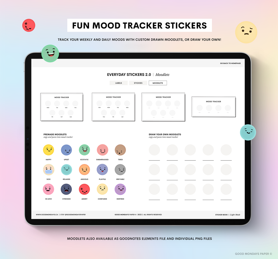 2023 Portrait Digital Planner - Pastel