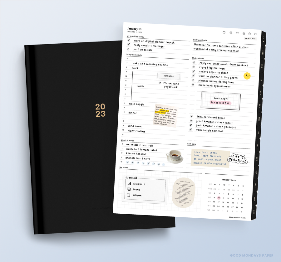 2023 Portrait Digital Planner - Black