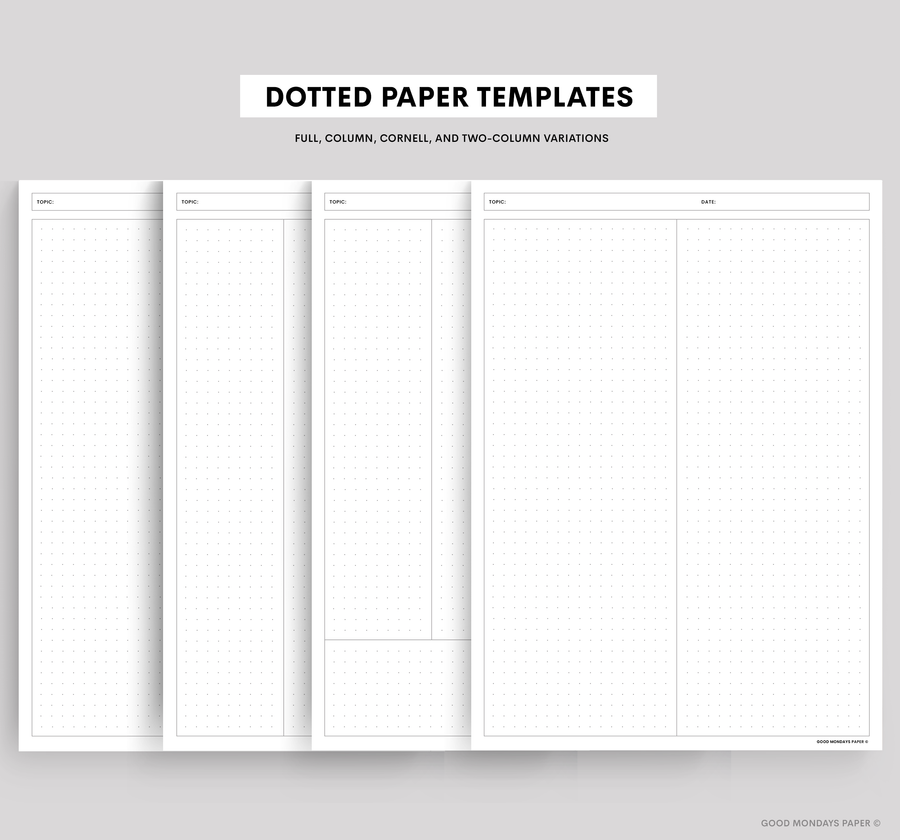 12-Subject Digital Notebook Bundle - Frost